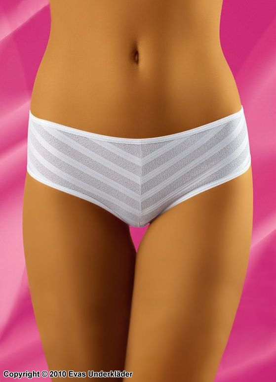 Hipster panty with diagonal stripes